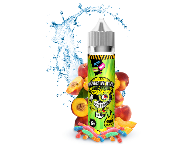 Chill Pill Radioactive Worms - Juicy Peach 6ml