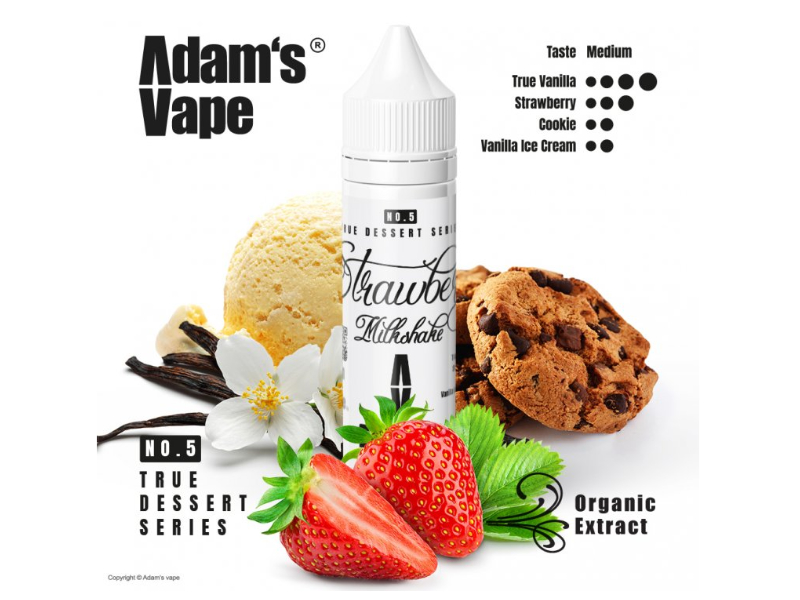 Příchuť Adams Vape S&V Strawberry Milkshakes 10ml