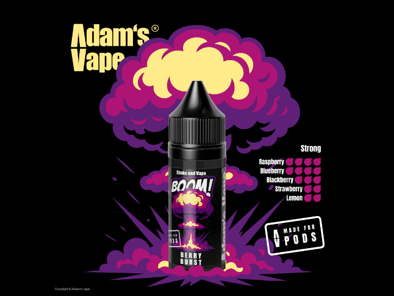Příchuť Adams Vape BOOM! Shake and Vape Berry Burst