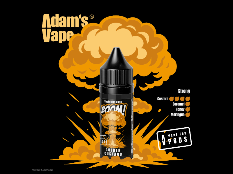 Příchuť Adams Vape BOOM! Shake and Vape Golden Custard