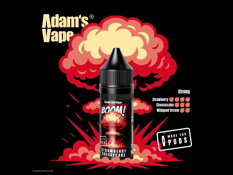 Příchuť Adams Vape BOOM! Shake and Vape Strawberry CheeseCake