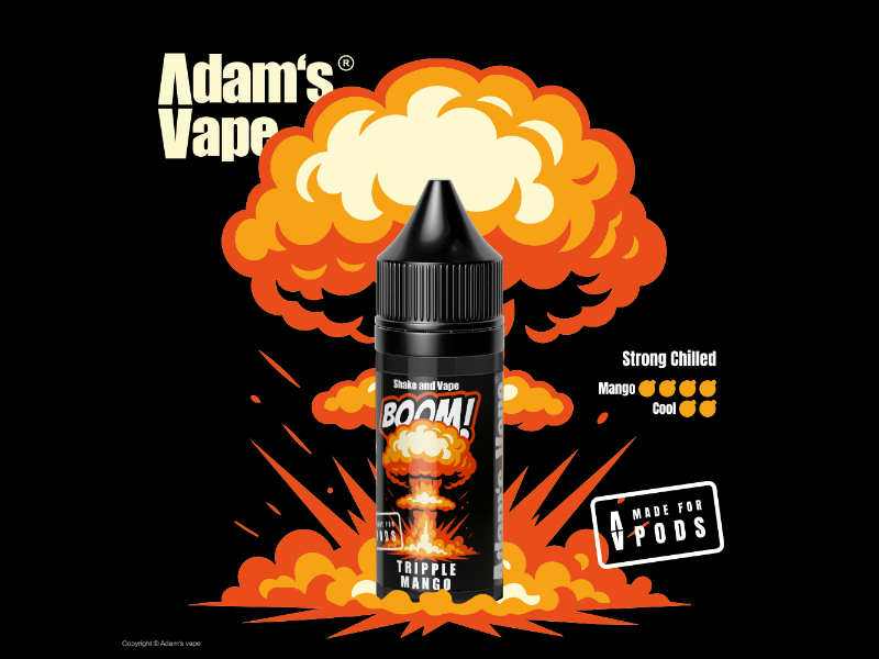 Příchuť Adams Vape BOOM! Shake and Vape Triple Mango