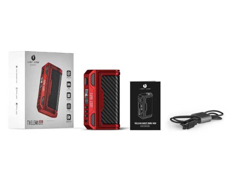 Lost Vape Thelema Quest 200W Box Mód Stainless Steel Carbon Fiber
